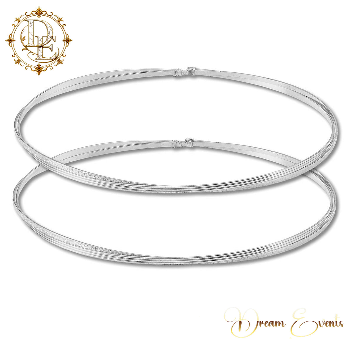 Χειροποίητα Στέφανα Γάμου – Silver Tone Elegance - AA.2461