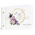 Ευχολόγιο Γάμου Purple Floral - DE.1004