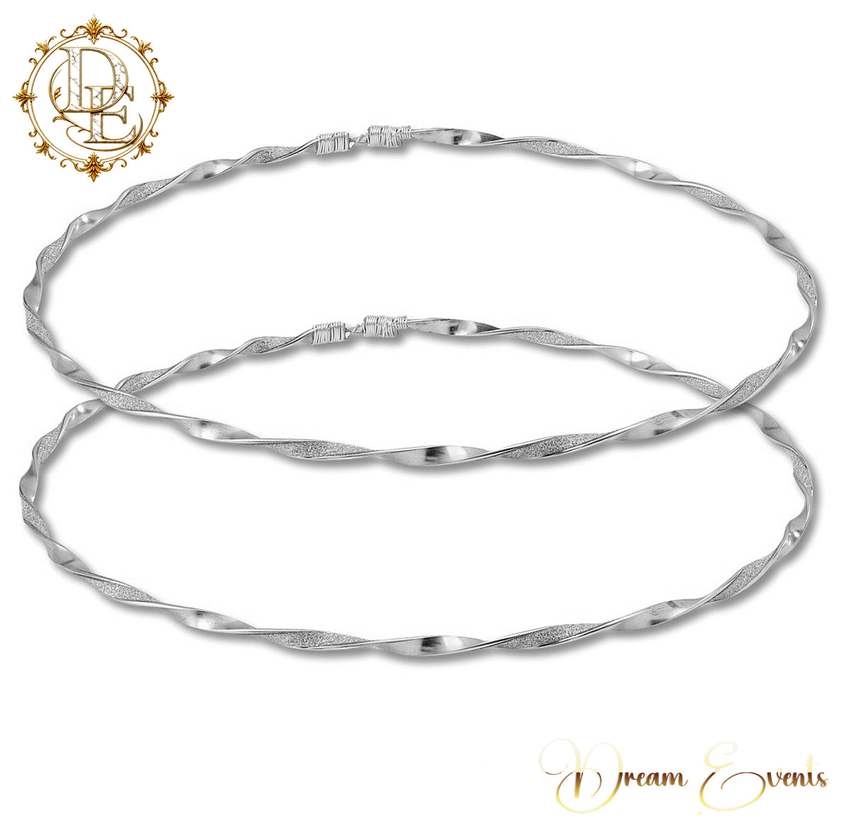 Χειροποίητα Επάργυρα Στέφανα Γάμου – Silver Wave - AA.2446