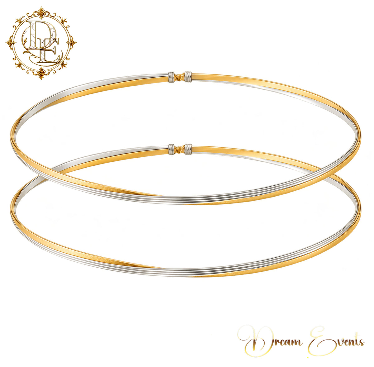 Χειροποίητα Στέφανα Γάμου – Two Tone Elegance - AA.2462