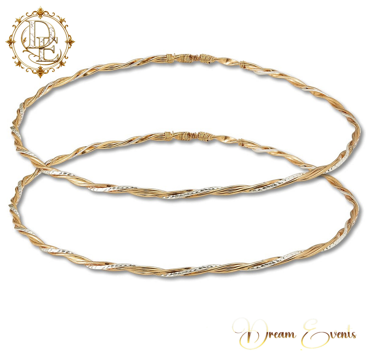 Χειροποίητα Στέφανα Γάμου – Golden Weave - AA.2640