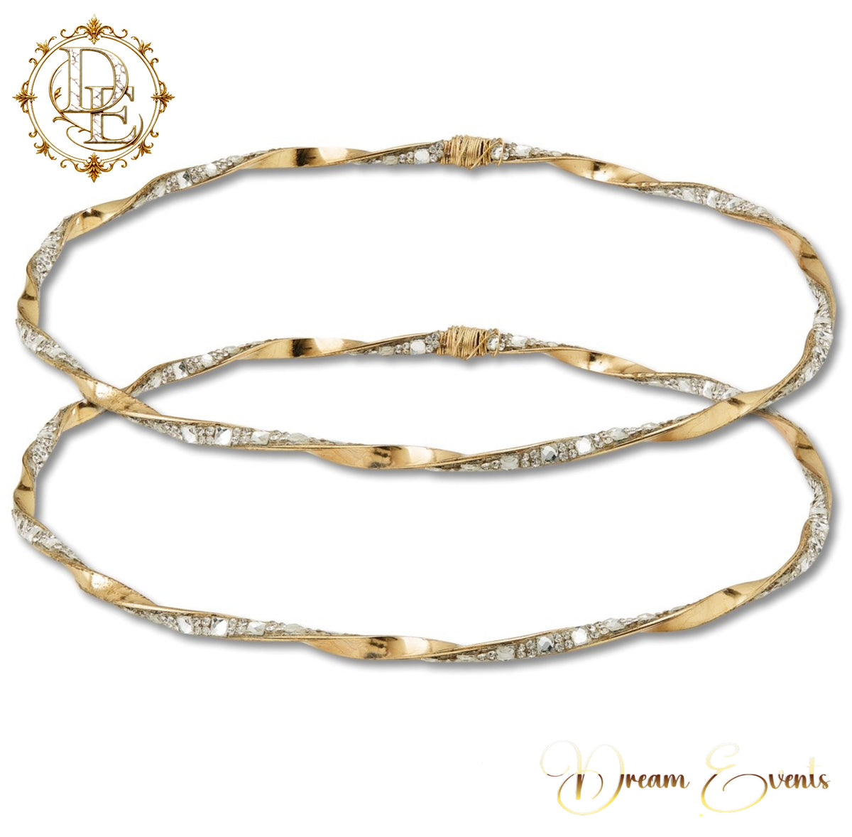 Χειροποίητα Χρυσά Στέφανα Γάμου – Golden Twist - AA.2451