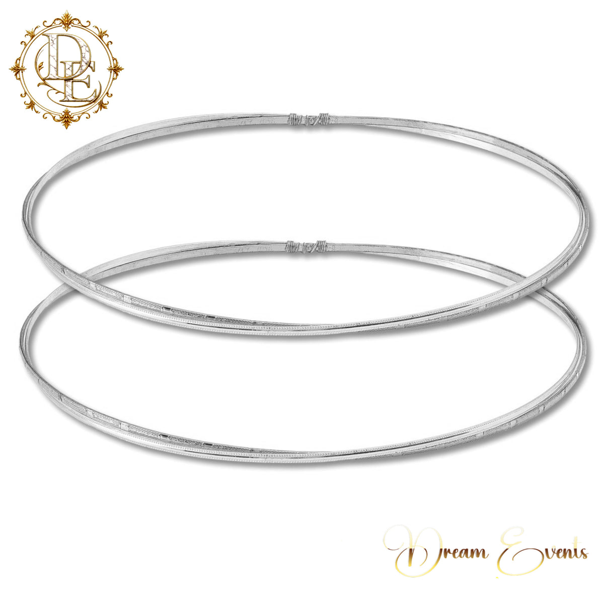 Χειροποίητα Στέφανα Γάμου – Minimal Grace Silver - AA.2427