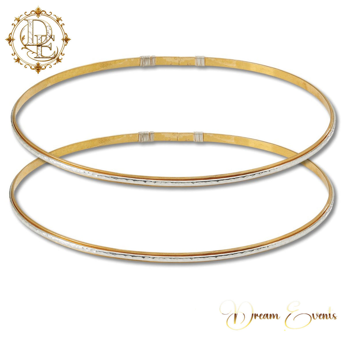 Χειροποίητα Στέφανα Γάμου – Gold & Silver Elegance - AA.2609