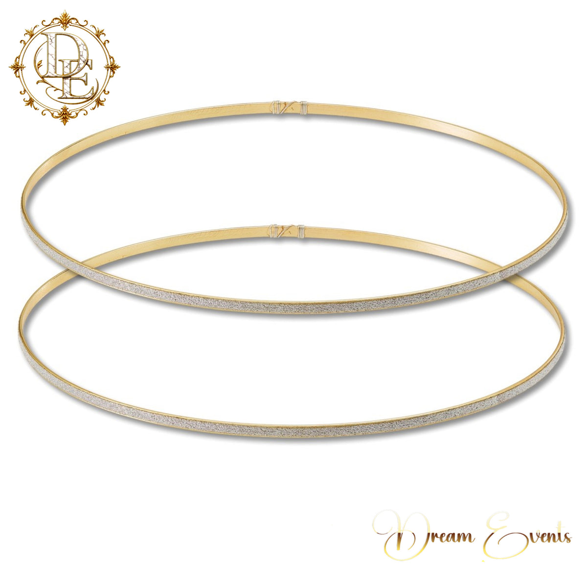 Χειροποίητα Στέφανα Γάμου – Golden Precious Moments - AA.2449